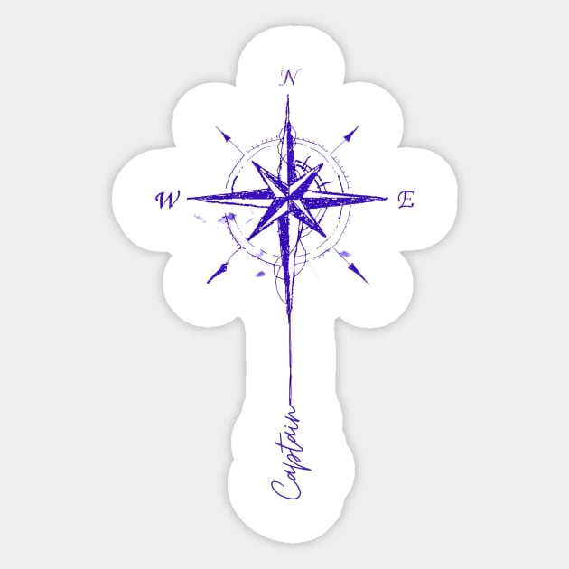 Captain Compass rose Sticker by BelfastBoatCo